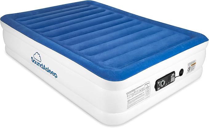 SoundAsleep Products CloudNine Series Air Mattress Includes Dual Smart Pump Technology - Full Size