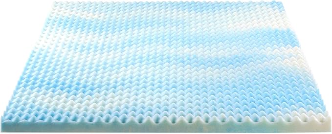 ZINUS 2 Inch Swirl Gel Cooling Memory Foam Mattress Topper, Smaller, More Convenient WonderBox Packaging, Cooling, Airflow Design, CertiPUR-US Certified, King