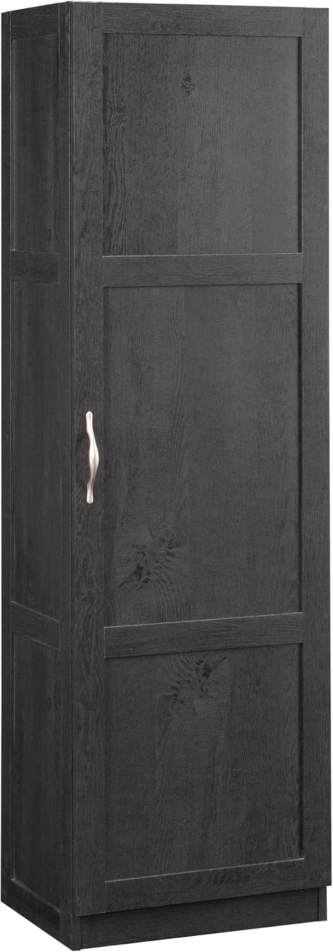 Sauder Miscellaneous Tall Storage Cabinet, Kitchen Pantry, Single Door with Adjustable Shelves, Raven Oak Finish