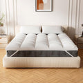 RV Short Queen Mattress Topper - Soft & Extra Thick Pillow Top for Camper Mattress Pad & Protector | Bed Topper for RV Camper Bed, Pop Up and Trailer