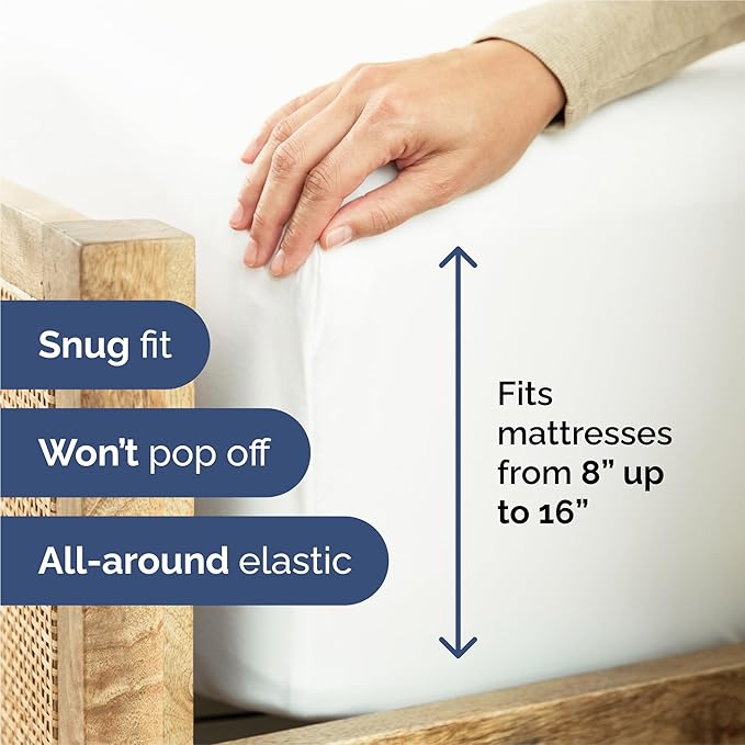Split King Sheets Set 7 Piece - Includes 4 Pillowcases - Bed Sheets Split King - Soft Hotel Luxury Bedding - Cooling, Comfy & Breathable - 1 Flat & 2 Fitted & 4 Pillowcases w/ Deep Pockets - White