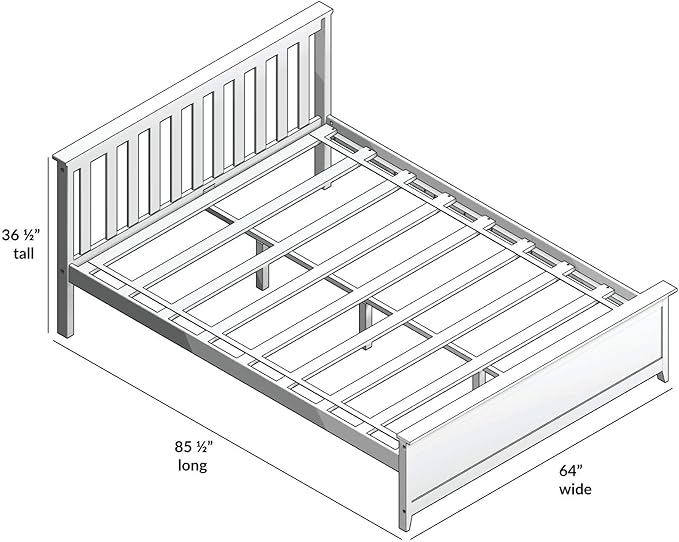 Plank+Beam Queen Bed Frame with Headboard, Wood Platform Bed, Adult Bedroom Furniture, Easy Assembly, No Box Spring Needed, Clay