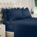 DREAMCARE California King Sheet Sets – 6 pcs Cooling Bed Sheets – up to 21” Deep Cal King Sheets – 2500 Supreme Collection – Extra Soft 100% Brushed Microfiber Hotel Luxury with Side Pocket – N Blue