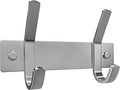 Small Coat Rack Wall Mount – Brushed Nickel 6 Inch Stainless Steel Hook Rail with 2 Heavy Duty Double Coat Hooks – Wall Mounted Coat Hanger for Entryway, Bathroom, Bedroom, Towel, Hat Organizer