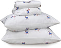 RUVANTI Flannel Sheets Twin XL Size - 100% Cotton Double Brushed Twin XL Sheet Sets, Deep Pockets 16 Inches, All Seasons Breathable & Extra Soft Bed Sheets, Warm & Cozy, 3 Piece, Puppy Playoff
