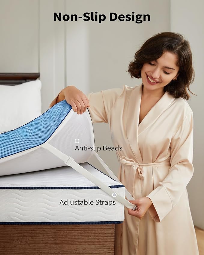 PERLECARE 3 Inch Firm Mattress Topper King Size, Cooling Gel-Infused & Bamboo Charcoal Memory Foam Bed Topper for Pressure Relief, High-Density Mattress Pad with Removable Cover, CertiPUR-US Certified