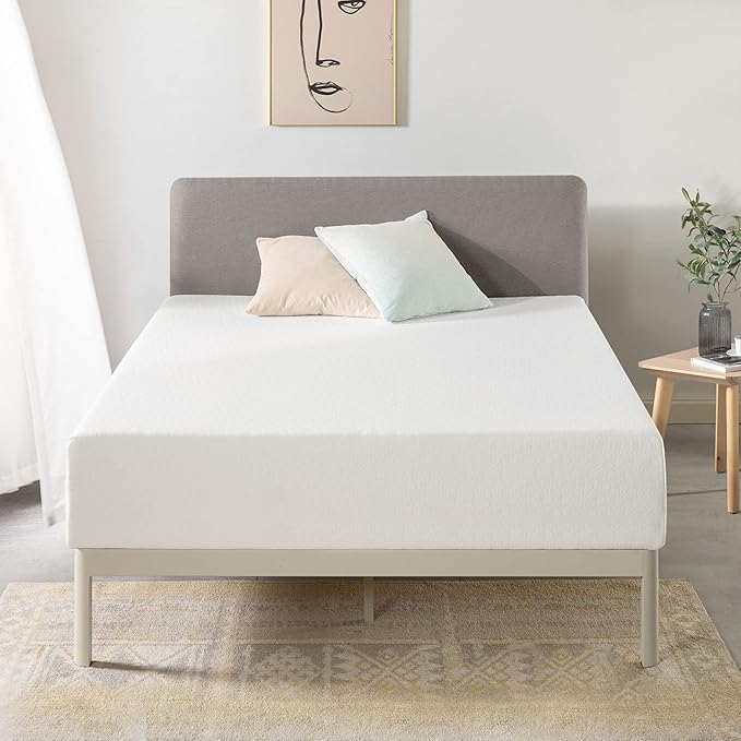 Best Price Mattress 14" Signature Green Tea Memory Foam Mattress, Twin, White