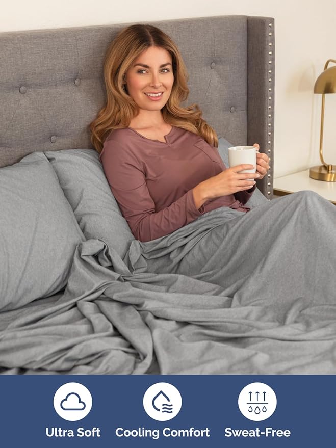 Extra Deep Cal King Sheet Set - 6 Piece Breathable & Cooling Sheets - Hotel Luxury Bed Sheets Set - Easy Fit - Soft, Wrinkle Free & Comfy Sheets Set - Heathered Grey Sheet Set w/Extra Deep Pockets