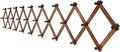 SKOLOO Accordion Wall Hanger with 28 Hooks, Modern Expandable Coat Rack Hat Rack for Wall, Solid Wooden, Walnut Color