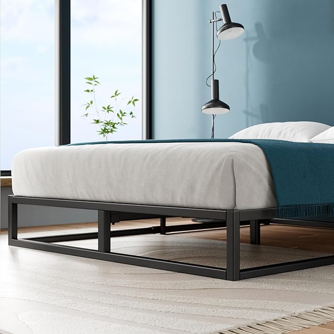 ZINUS Joseph 10 Inch Platform Bed Frame, Wood Slat Support, No Box Spring Needed, Eco Friendly WonderBox(TM) Packaging, Easy Assembly, Black, Full