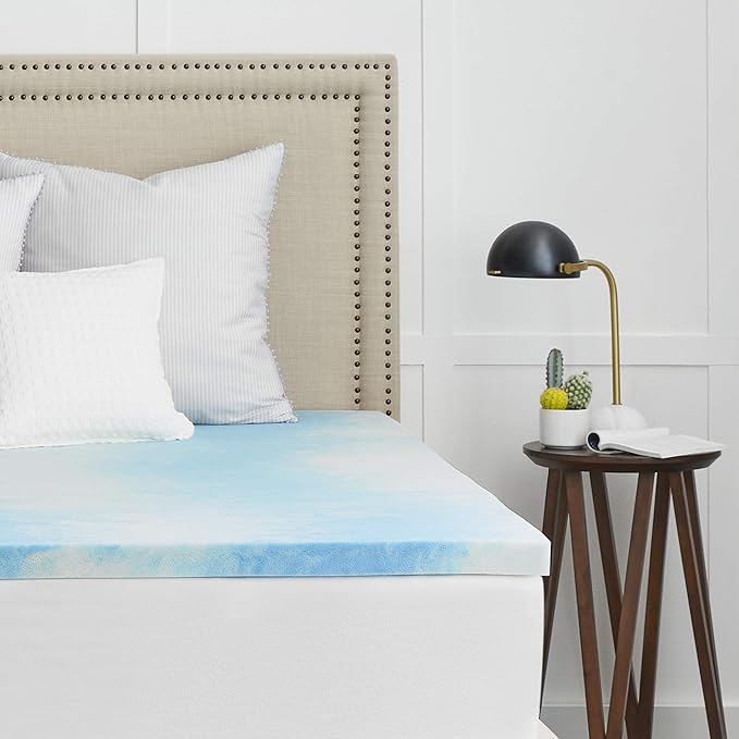 Sealy 1.5" SealyChill Gel Memory Foam Mattress Topper, Twin, White