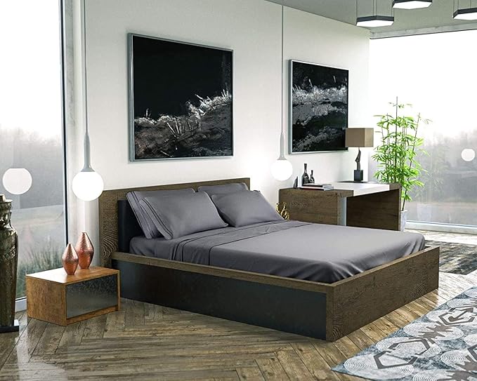 DREAMCARE King Size Sheets Set – 6 pcs Cooling Bed Sheets – up to 15” Deep Pocket King Sheet Set – 2500 Supreme Collection – Extra Soft 100% Brushed Microfiber Hotel Luxury with Side Pocket – Gray
