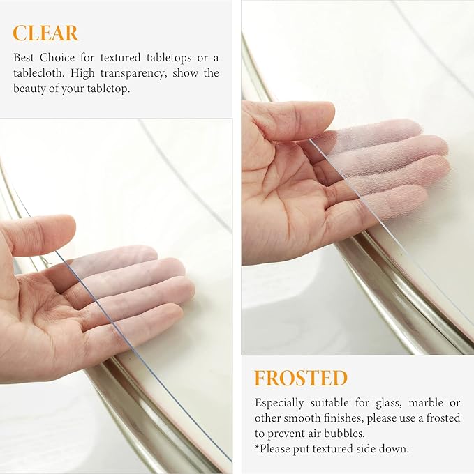 Deep Dream 1.5mm Clear Desk Cover Protector, 23×63 Inch Clear Table Protector, Rectangular Vinyl Desk Pad, PVC Plastic Table Cover for Office, Dresser, Night Stand, Computer & Writing Desk Tabletop