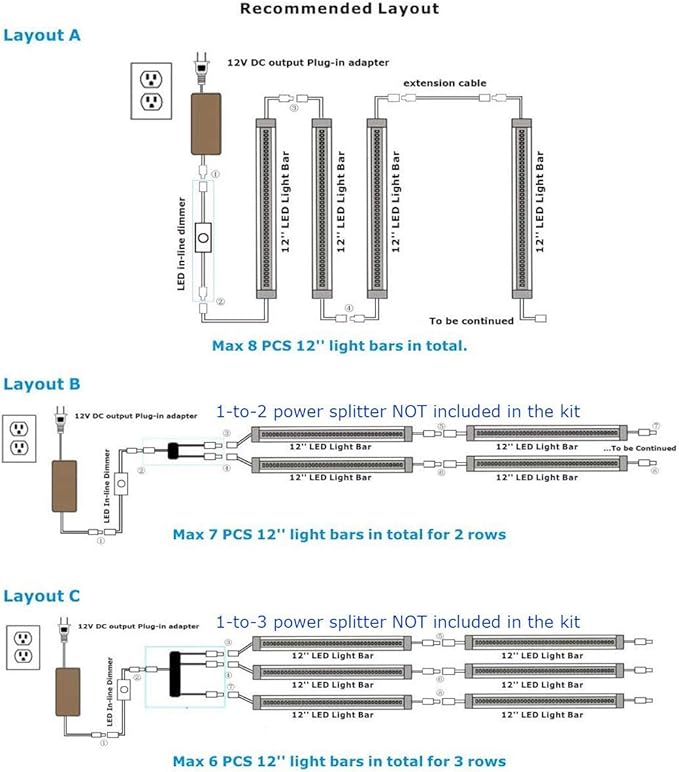 Under Cabinet LED Lighting Kit Plug in or Hardwired, 6 pcs 12 Inches Light Strips, 2000 Lumen, Super Bright, for Kitchen Counter, Closet, Shelf Lights, 31W, Warm White (6 Bars)