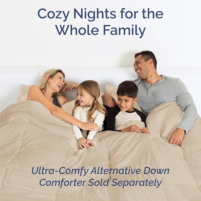 Twin 4 Piece Sheet Set - Comfy Breathable & Cooling - Ultra Soft Hotel Luxury Bedding Set with 8-16 Inch Deep Pockets - 1 Flat & 1 Fitted Sheet & 2 Pillowcases - Cozy, Wrinkle Free & Easy Care - Cream