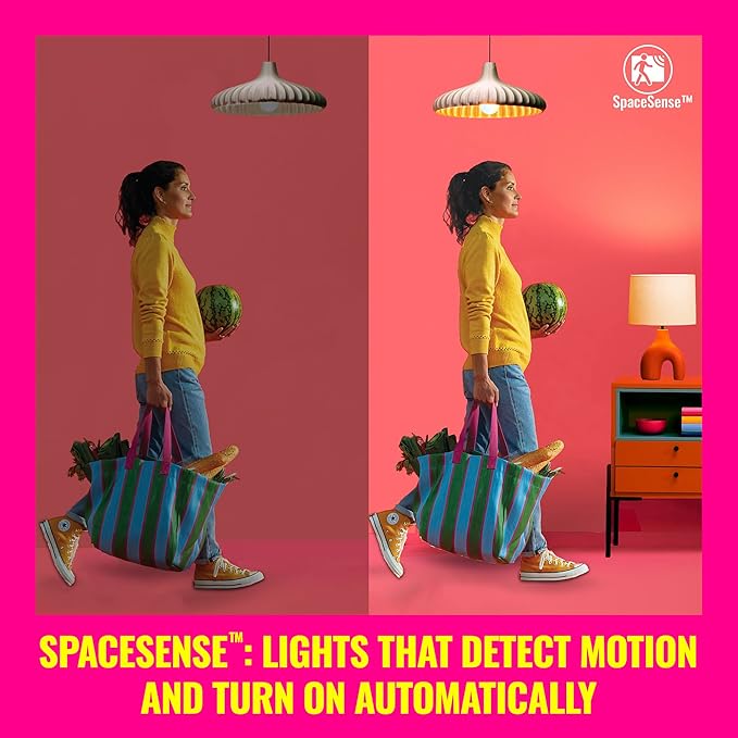 WiZ Connected Smart Light Bulbs, 2-Pack, Full Color A19 60W 800LM E26 LED Lights, Sunset/Sunrise Automation, Smart Bulbs with Motion Detection, Control with Voice or App