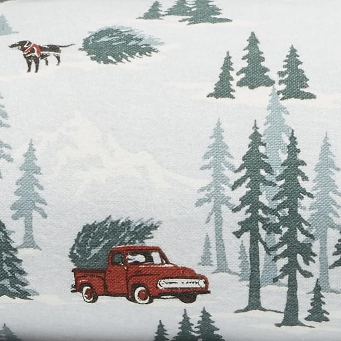 Eddie Bauer - Twin Sheets, Cotton Flannel Bedding Set, Brushed For Extra Softness, Cozy Home Decor (Tree Farms, Twin)