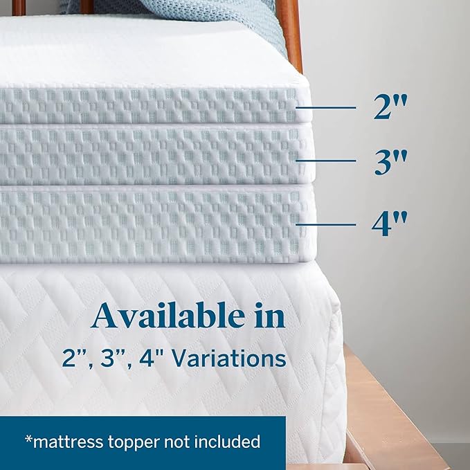 Lucid 2 Inch Mattress Topper Cover Full – Cover For Mattress Topper - Mattress Topper Cover with Zipper – Twin Mattress Cover - Cover Only
