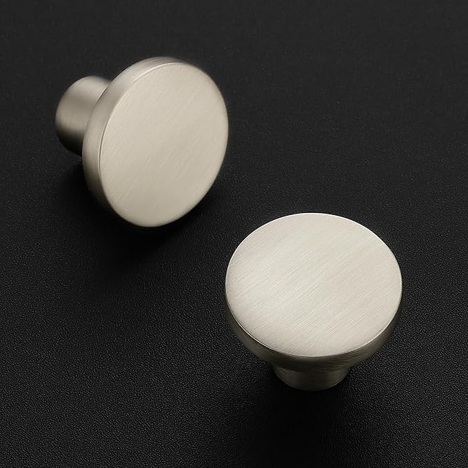 Ravinte 3 Pack Cabinet Knobs Brushed Nickel Kitchen Cabinet Knobs Round Dresser Drawer Pulls Closet Door Pulls 1-1/5 Inch