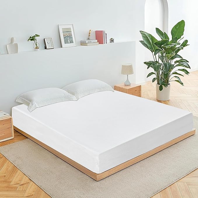 BestMassage | 12 Inch Queen Mattress | Gel Memory Foam | Medium Firm Feel | White | Bed in a Box, CertiPUR-US Certified | Pressure Relief, Cooling Ventilated Foam | Breathable Knit Cover