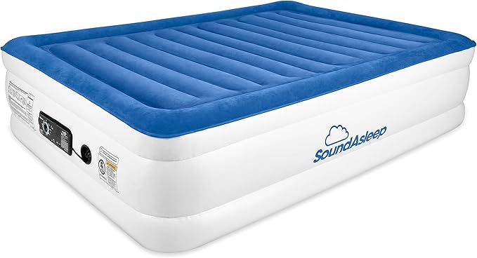 SoundAsleep Products CloudNine Series Air Mattress Includes Dual Smart Pump Technology - Full Size