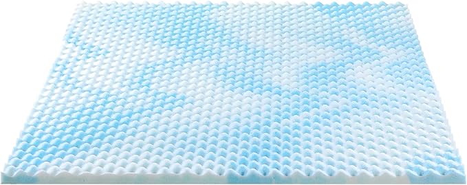 ZINUS 1.5 Inch Swirl Gel Cooling Memory Foam Mattress Topper, Smaller, More Convenient WonderBox Packaging, Cooling, Airflow Design, CertiPUR-US Certified, King