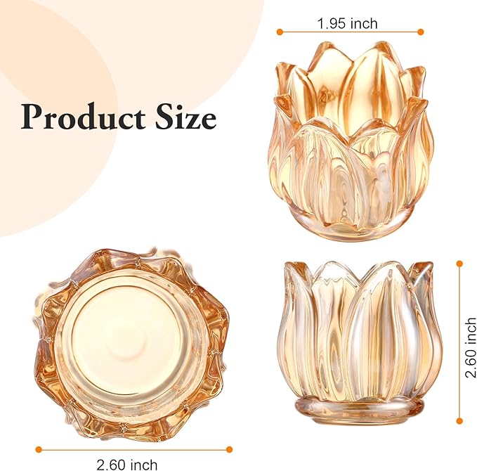 GOLDEAL 24Pcs Gold Votive Candle Holders, Thick Glass Tea Light Candle Holder Bulk, Tealight Candle Jars for Wedding Table Decor, Party Supplies, Bridal Shower Decorations, Centerpieces for Tables