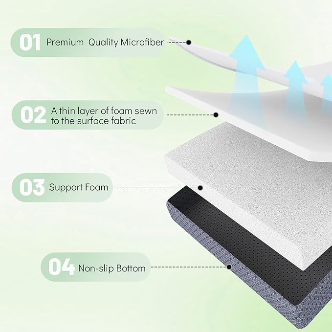 Japanese Floor Mattress Twin, Anti-Slip Japanese Futon Foldable Tatami Mat for Guests, Green