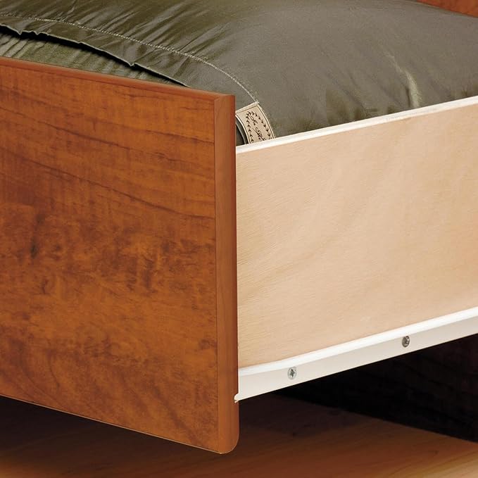 Prepac Mate's Queen 6-Drawer Minimalist Platform Storage Bed, Contemporary Queen Bed with Drawers 81.5" L x 63" W x 18.75" H, Black, BBQ-6200-3K