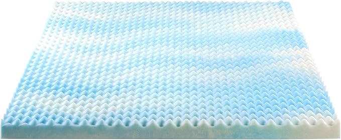 ZINUS 3 Inch Swirl Gel Cooling Memory Foam Mattress Topper, Smaller, More Convenient WonderBox Packaging, Cooling, Airflow Design, CertiPUR-US Certified, Full