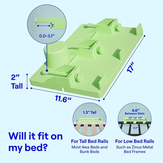 BedShelfie Bedside Shelf for Bunk Bed & Top Bunk, College Dorm Room Essentials, Clip On Nightstand, Bed Side Table Tray Organizer - Cup Holder, Black