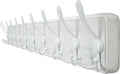 WEBI Coat Rack Wall Mount White,38 9/16" Long Coat Hooks Wall Mounted,Large Wall Coat Hanger,10 Tri Hooks for Hanging Coats,Clothes,Jacket,White