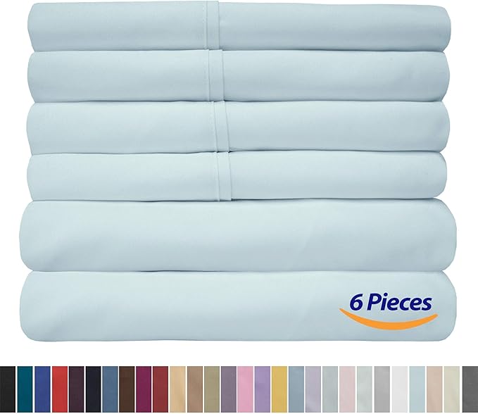 Twin Size Bed Sheets - 4 Piece 1500 Supreme Collection Fine Brushed Microfiber Deep Pocket Twin Sheet Set Bedding - 1 EXTRA PILLOW CASES, GREAT VALUE, Twin, Aqua