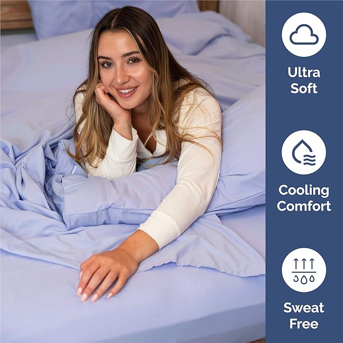 Split King Sheets Set 7 Piece - Includes 4 Pillowcases - Bed Sheets Split King - Soft Hotel Luxury Bedding - Cooling, Comfy & Breathable - 1 Flat & 2 Fitted & 4 Pillowcases w/ Deep Pockets - Lavender