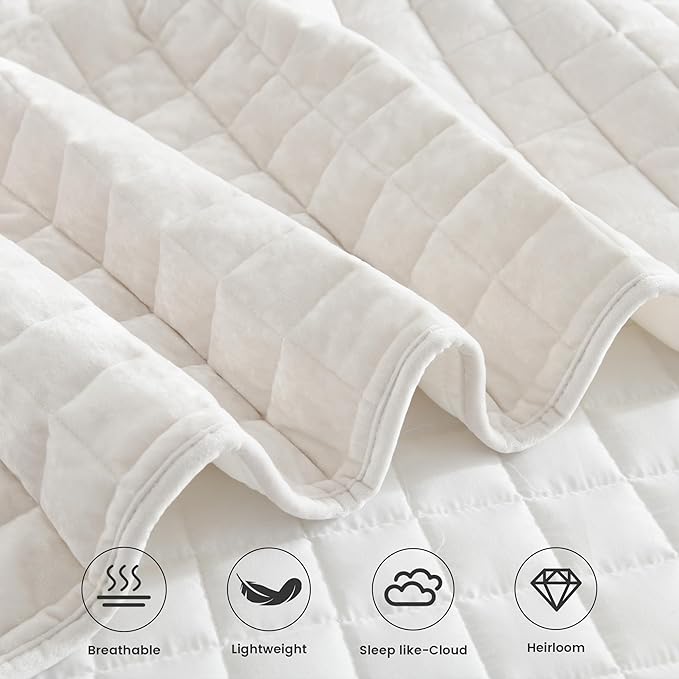 Secgo Twin Comforter Set for Bed - Velvet Quilts Twin Size, Black Bedspreads (68 * 86 Inch) with 2 Pillow Shams, Patchwork Reversible Lightweight Bedding