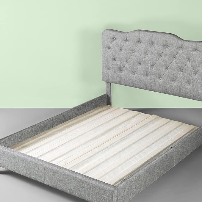 ZINUS Compack Fabric Covered Wood Slats, Bunkie Board, Box Spring Replacement, Full, Natural