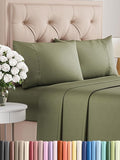 Twin 4 Piece Sheet Set - Comfy Breathable & Cooling - Ultra-Soft Hotel Luxury Bedding Set with 8-16 Inch Deep Pockets - 1 Flat & 1 Fitted Sheet & 2 Pillowcases - Wrinkle Free & Easy Care - Sage Green