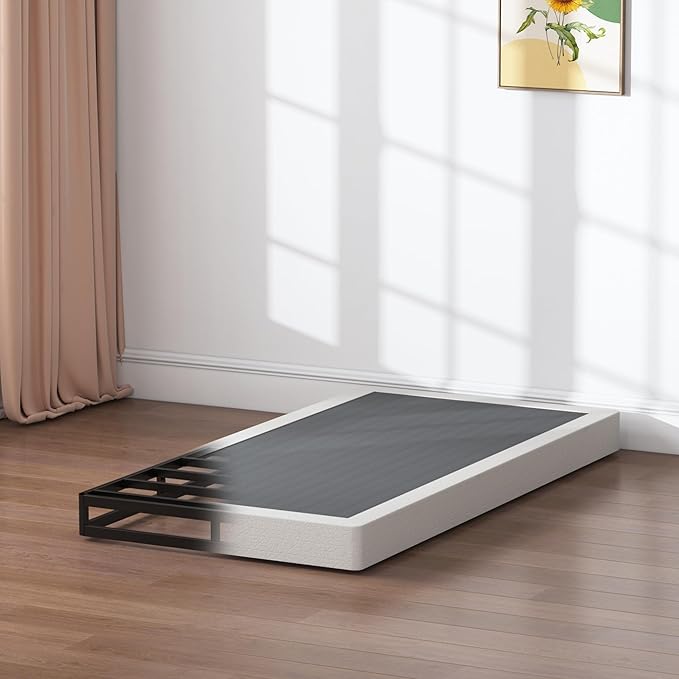 Box Spring Twin XL - 3 Inch Heavy Duty Low Profile Metal Box Springs for Twin XL Bed, Mattress Foundation, Easy Assembly,Easy Clean Cover