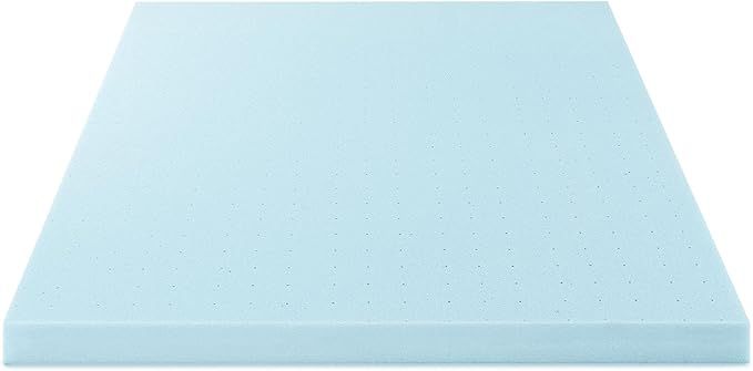 Best Price Mattress 4 Inch Ventilated Memory Foam Mattress Topper, Cooling Gel Infusion, CertiPUR-US Certified, Dorm Essentials, Twin XL