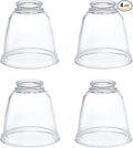 Aspen Creative 23127-4 Contemporary Clear Ceiling Fan Replacement Glass Shade, 2-1/8" Fitter, 4-5/8" Diameter x 4-1/2" Height, Clear, 4 Pack