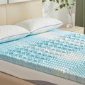 SINWEEK 1.5 Inch Mattress Topper 5-Zone Memory Foam Mattress Topper Pressure Relieve Soft Mattress Pad, CertiPUR-US Certified, Full Size Blue