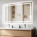 60X40 LED Bathroom Mirror with Lights, Anti-Fog, Dimmable, Backlit + Front Lit, Smart Bathroom Vanity Mirror, Memory Function, Shatterproof, Tempered Glass (Horizontal/Vertical)