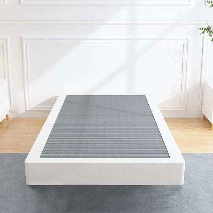 ALDRICH 5 Inch Heavy Duty Metal Twin Box Spring Mattress Foundation 1500lbs Max Weight Capacity/Non-Slip/No Noise/Easy Assembly/Easy Clean Cover