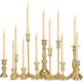 12 Pcs Candlestick Holders Gold Metal Taper Candle Holders Decorative Vintage Modern Table Centerpiece Decorations for Wedding Christmas Anniversary Dinner Party(Gold,Retro Style)