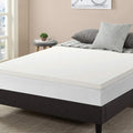 Best Price Mattress 2.5 Inch Ventilated Memory Foam Mattress Topper, CertiPUR-US Certified, Short Queen White