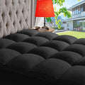 ABENE Mattress Topper for Back Pain Relief, Extra Thick Mattress Pad Pillowtop, Soft Mattress Protector Cover with 8"-21" Deep Pocket, Overfilled Down Alternative Filling (Black, California King)
