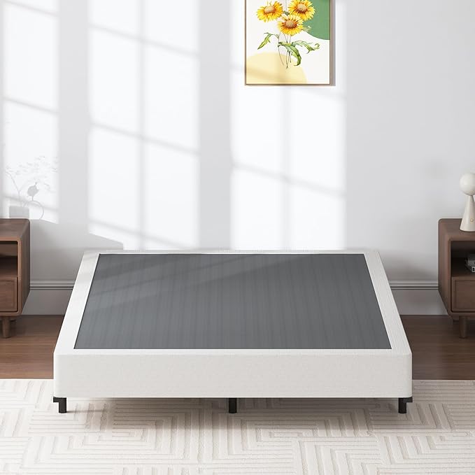 Cal King Box Spring 7 Inch California King Size Box Springs, 3000lbs Heavy Duty Metal Mattress Foundation with Easy Clean Cover, No Noise, Easy Assembly