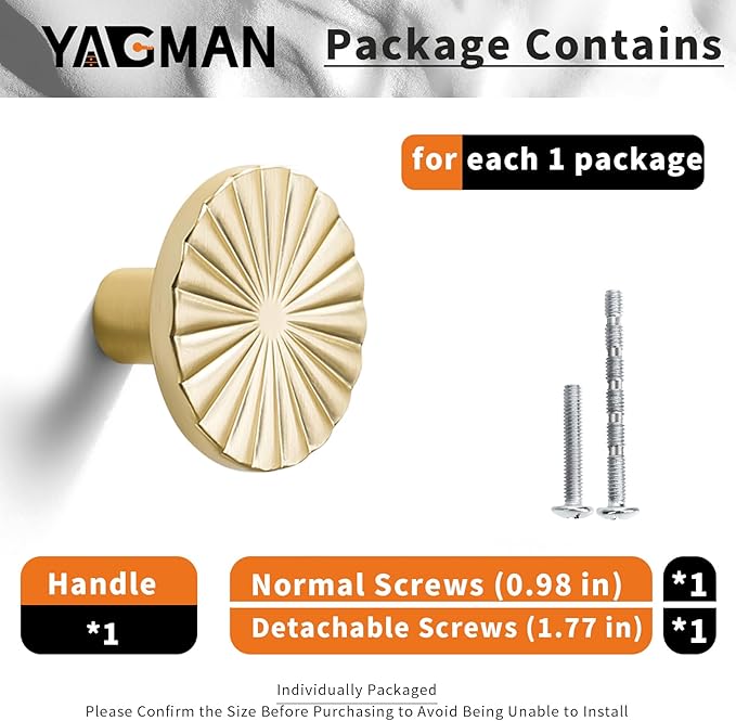 10 Pack Kitchen Cabinet Knobs Round Sunflower Dresser Knob Modern Drawer Hardware Cupboard Handles Furniture Knob for Bathroom Single Hole Knobs for Wardrobe Brushed Gold TYH-BG-K10