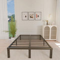 ALDRICH 12 Inch Metal Bed Frame Queen Size - Double Black Basic Steel Slats Platform, Easy Assembly Heavy Duty Noise Free Bedframes, No Box Spring Needed
