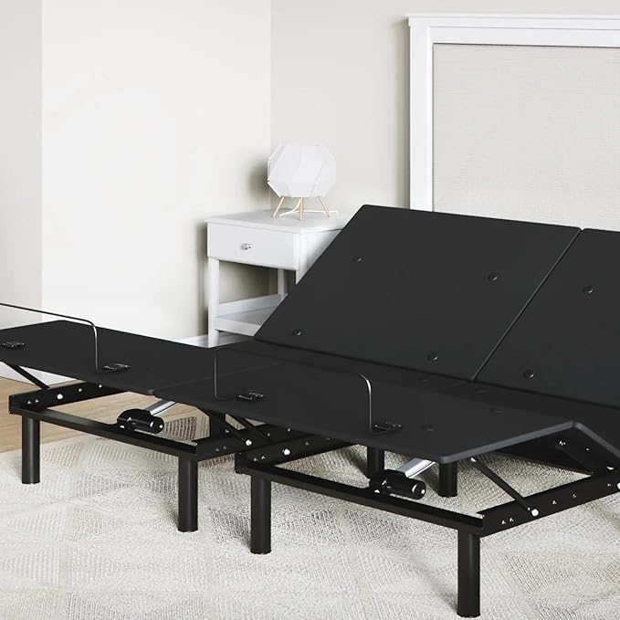 Sven and Son Essential Adjustable Bed Base (Frame Only), Easy Assembly, Head and Foot Lift, Memory Positions, Zero Gravity, Wireless Remote - King